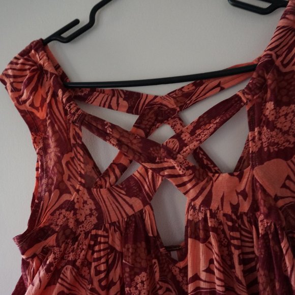 Free People Sugar Cane Blouse RED - Picture 4 of 6